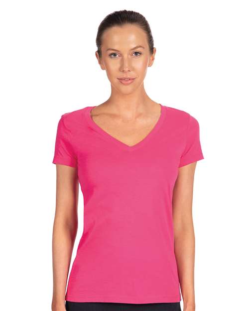 Next Level 1540 Women's Ideal V-Neck T-Shirt - Raspberry - model front