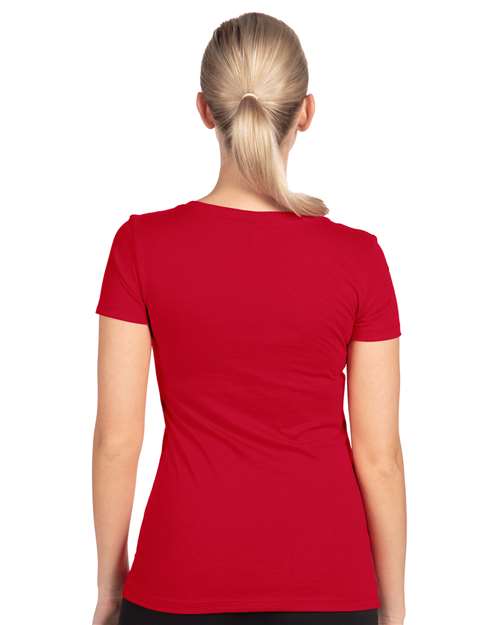 Next Level 1540 Women's Ideal V-Neck T-Shirt - Red - model back
