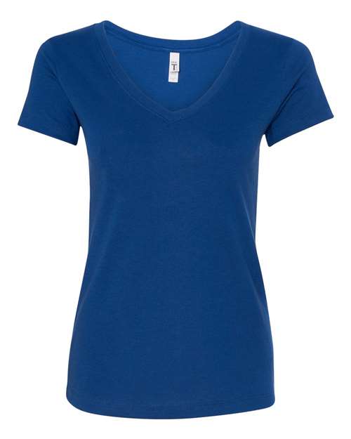 Next Level 1540 Women's Ideal V-Neck T-Shirt - Royal - flat front