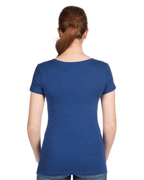 Next Level 1540 Women's Ideal V-Neck T-Shirt - Royal - model back