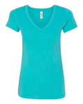 Next Level 1540 Women's Ideal V-Neck T-Shirt - Tahiti Blue - flat front