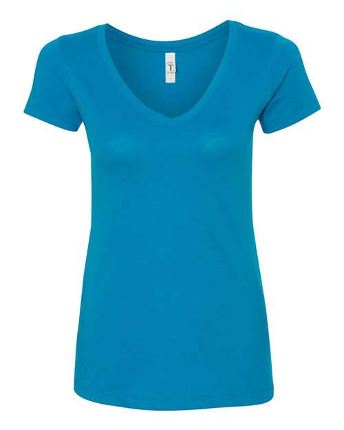 Next Level 1540 Women's Ideal V-Neck T-Shirt - Turquoise - flat front