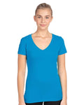 Next Level 1540 Women's Ideal V-Neck T-Shirt - Turquoise - model front
