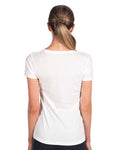 Next Level 1540 Women's Ideal V-Neck T-Shirt - White - model back