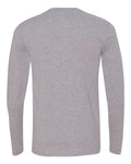 Next Level 3601 Unisex Cotton Long Sleeve T-Shirt - Heather Grey - back