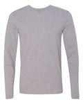 Next Level 3601 Unisex Cotton Long Sleeve T-Shirt - Heather Grey - front