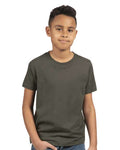Next Level 3310 Youth Cotton T-Shirt - Heavy Metal - model front