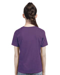 Next Level 3310 Youth Cotton T-Shirt - Purple Rush - model back