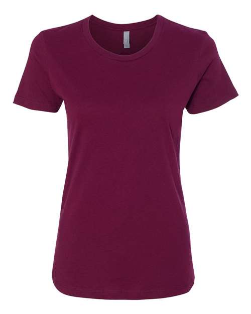 Next Level 3900 Women’s Cotton T-Shirt - Maroon - front