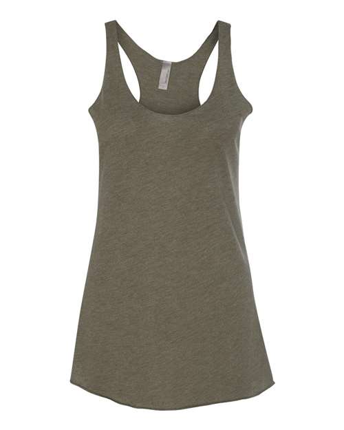 Next Level 6733 Women’s Triblend Racerback Tank - Military Green - front