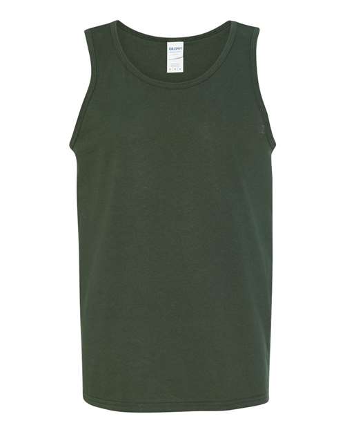 Gildan 5200 Unisex Heavy Cotton Tank Top - Forest Green - front