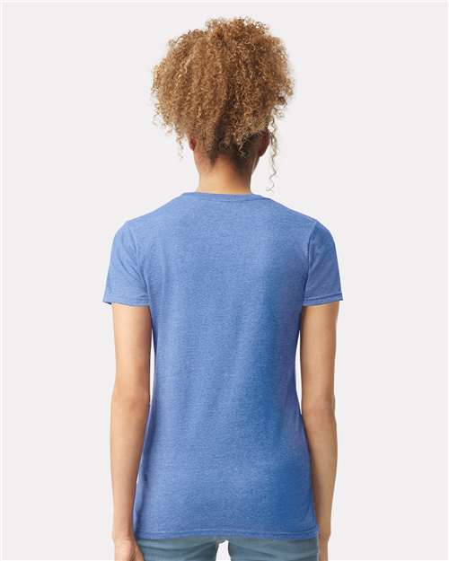 Gildan 64000L Women's Softstyle T-Shirt - Heather Royal - model back