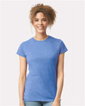 Gildan 64000L Women's Softstyle T-Shirt - Heather Royal - model front