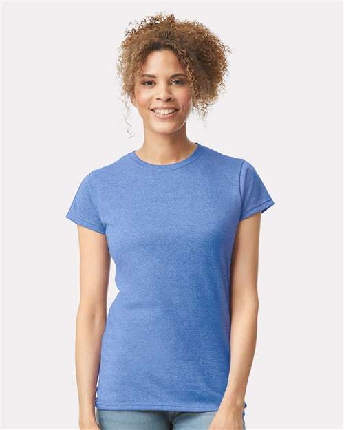 Gildan 64000L Women's Softstyle T-Shirt - Heather Royal - model front