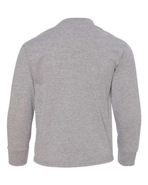 Jerzees 29BLR Youth Dri-Power Long Sleeve 50/50 T-Shirt - Athletic Heather - back