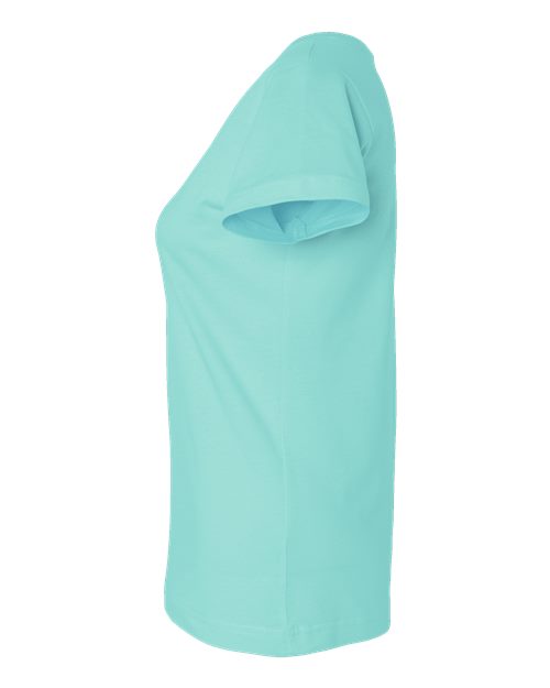 LAT 3507 Women's Fine Jersey V-Neck Tee - Chill - side