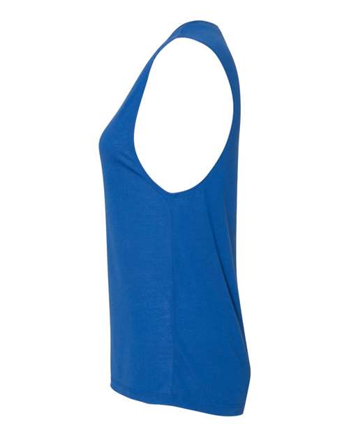 BELLA + CANVAS 8803 Women's Flowy Scoop Muscle Tank - True Royal - side