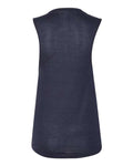 BELLA + CANVAS 8803 Women's Flowy Scoop Muscle Tank - Midnight - back