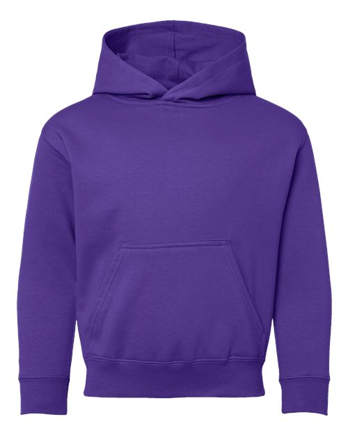 LAT 2296 Youth Hoodie Sweatshirt - Purple - front
