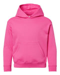 LAT 2296 Youth Hoodie Sweatshirt - Raspberry - front