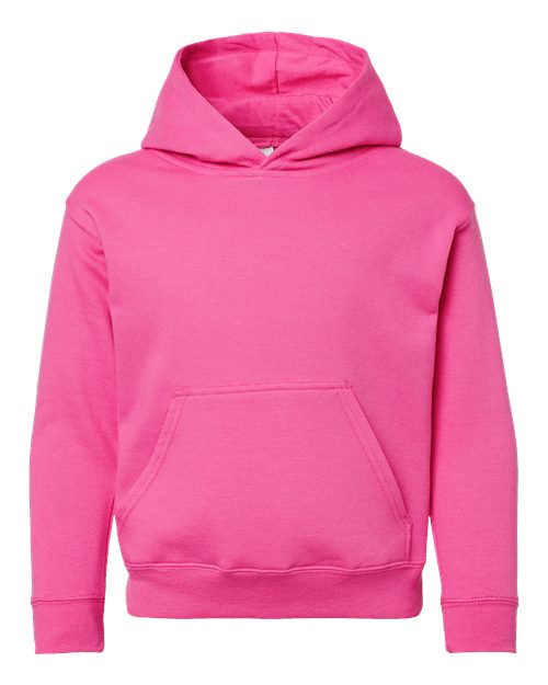 LAT 2296 Youth Hoodie Sweatshirt - Raspberry - front
