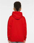 LAT 2296 Youth Hoodie Sweatshirt - Red - model back