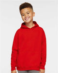 LAT 2296 Youth Hoodie Sweatshirt - Red - model front