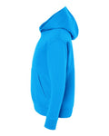 LAT 2296 Youth Hoodie Sweatshirt - Turquoise - side