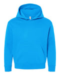LAT 2296 Youth Hoodie Sweatshirt - Turquoise - front