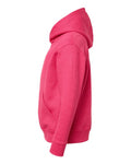 LAT 2296 Youth Hoodie Sweatshirt - Vintage Hot Pink - side