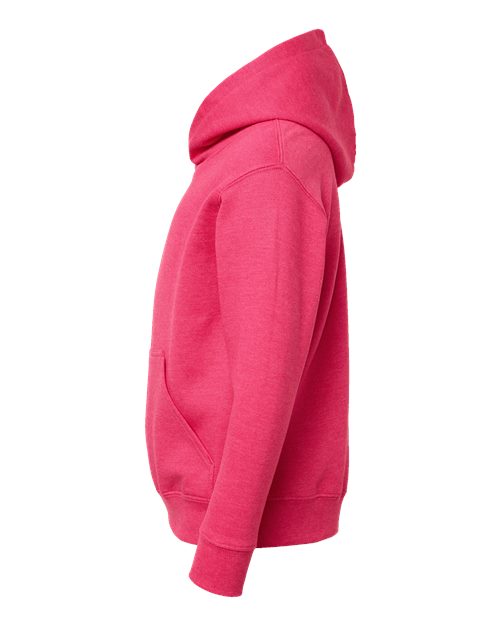 LAT 2296 Youth Hoodie Sweatshirt - Vintage Hot Pink - side