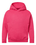 LAT 2296 Youth Hoodie Sweatshirt - Vintage Hot Pink - front