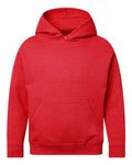 LAT 2296 Youth Hoodie Sweatshirt - Vintage Red - front
