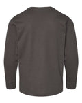LAT 6201 Youth Fine Jersey Long Sleeve Tee - Charcoal - back