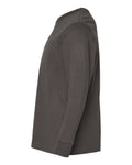 LAT 6201 Youth Fine Jersey Long Sleeve Tee - Charcoal - side