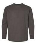 LAT 6201 Youth Fine Jersey Long Sleeve Tee - Charcoal - front