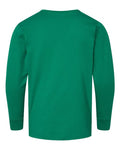 LAT 6201 Youth Fine Jersey Long Sleeve Tee - Kelly - back