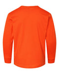 LAT 6201 Youth Fine Jersey Long Sleeve Tee - Orange - back