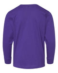 LAT 6201 Youth Fine Jersey Long Sleeve Tee - Purple - back
