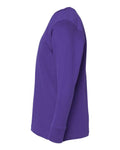 LAT 6201 Youth Fine Jersey Long Sleeve Tee - Purple - side