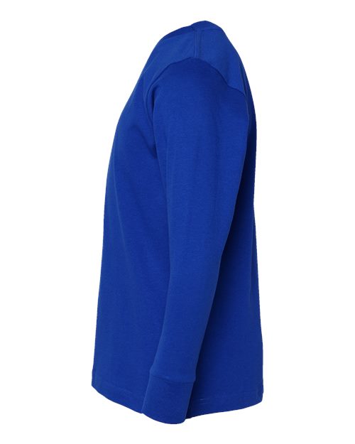 LAT 6201 Youth Fine Jersey Long Sleeve Tee - Royal - side