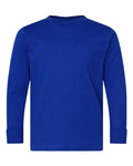 LAT 6201 Youth Fine Jersey Long Sleeve Tee - Royal - front