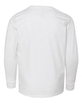 LAT 6201 Youth Fine Jersey Long Sleeve Tee - White - back