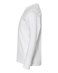 LAT 6201 Youth Fine Jersey Long Sleeve Tee - White - side