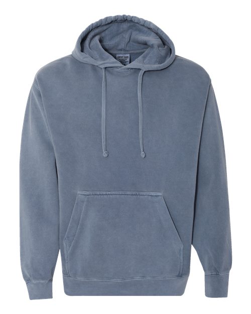 Comfort Colors 1567 Garment-Dyed Hooded Sweatshirt - Blue Jean - front