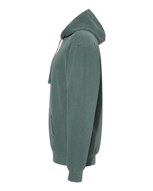 Comfort Colors 1567 Garment-Dyed Hooded Sweatshirt - Blue Spruce - side