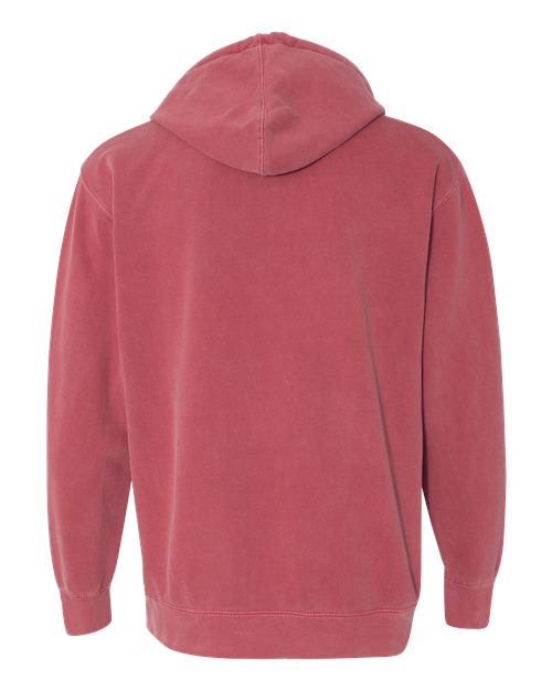 Comfort Colors 1567 Garment-Dyed Hooded Sweatshirt - Crimson - back