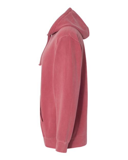 Comfort Colors 1567 Garment-Dyed Hooded Sweatshirt - Crimson - side