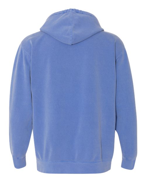 Comfort Colors 1567 Garment-Dyed Hooded Sweatshirt - Flo Blue - back