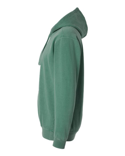 Comfort Colors 1567 Garment-Dyed Hooded Sweatshirt - Light Green - side